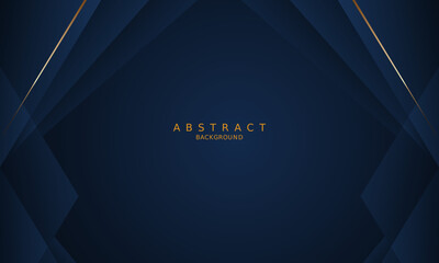 Obraz premium dark blue luxury premium background and gold line.