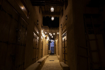 Fototapeta na wymiar Bahla Heritage Market at night in sultanate of Oman