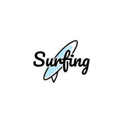 surfing graphics, logos, labels and emblems. Surf t-shirt design