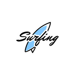 surfing graphics, logos, labels and emblems. Surf t-shirt design