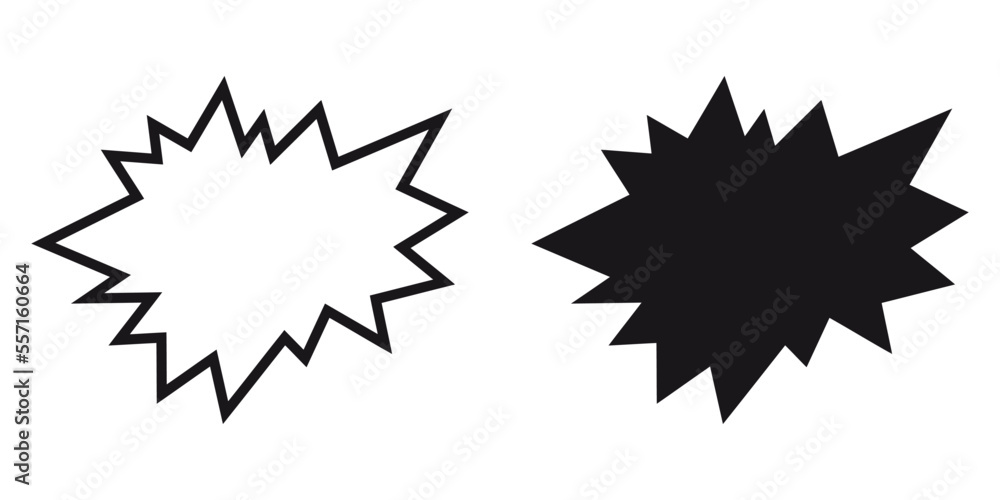 Fototapete ofvs285 outlinefilledvectorsign ofvs - bubble burst vector icon . starburst . splash star . cartoon 