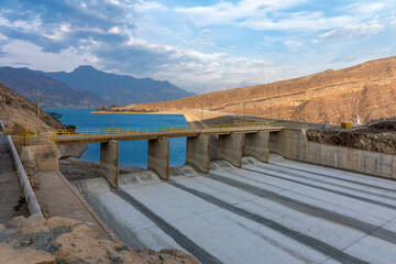 The dam Gallito Ciego Spillway, Cajamarca, Peru