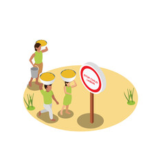 World day against child labour isometric 3d vector illustration concept for banner, website, illustration, landing page, flyer, etc.