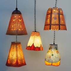 lanterns on the wall