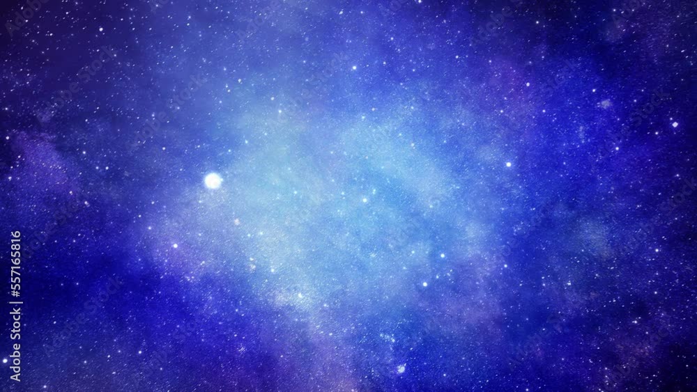 Wall mural flight of a space explorer through a star field and nebula in outer space. an infinite universe fill