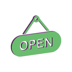 Open sign icon template PNG