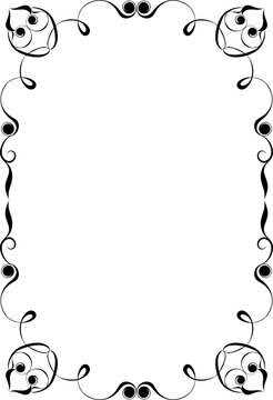 vector frames black on a white background

