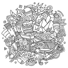Egypt cartoon doodle funny illustration