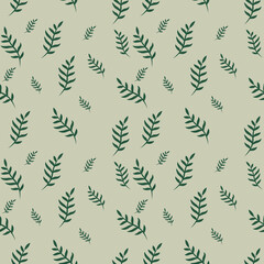 Seamless pattern with leaves