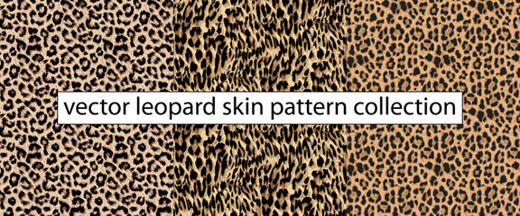 vector leopard skin seamless pattern illustration background, leopard skin textile fashion design for fabric print - obrazy, fototapety, plakaty