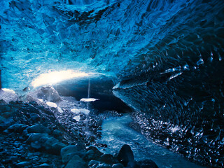Glacier Ice Cave in Iceland