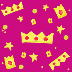 crown pattern red

