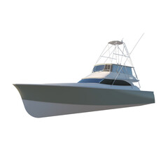 Naklejka premium Yacht Speedboat Boat 2 - Perspective F view