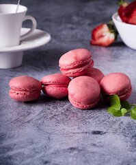 Macaroons and coffee