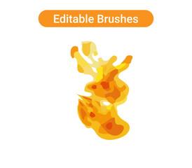  Brush strokes isolated. Editable brush arts