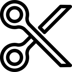 scissors thin line edit, editing icon