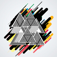 Obraz premium Abstract geometric Lines Background . Vector Design . 