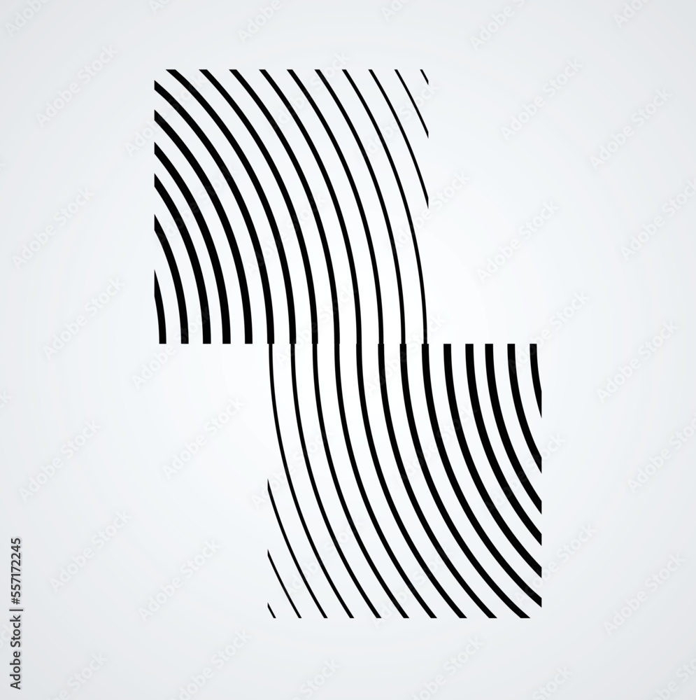Poster rectangle logo with lines.rectangle unusual icon design .frame with vector stripes for images