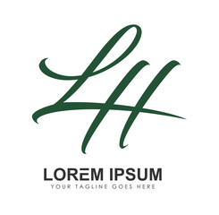 Monogram Logo Initial Letters LH