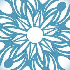 Abstract blue snowflake.