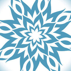 Abstract blue snowflake.