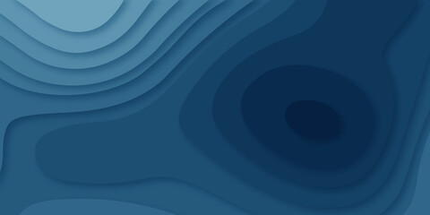 Abstract blue papercut out background texture design. For web, wall paper, brochure and other pattern designs. Blue abstract multi-layer 3d seamless background.	
