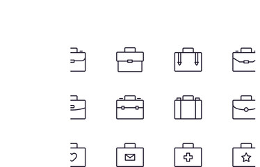 Case concept. Single premium editable stroke pictogram perfect for logos, mobile apps, online shops and web sites. Vector symbol isolated on white background.