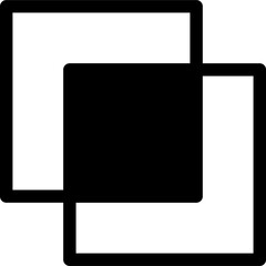 square merge overlay frame thin line edit, editing icon