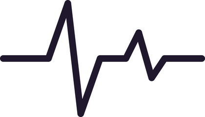 Healthcare concept. Vector sign drawn in line style for web sites, UI, apps, shops, stores, adverts. Editable stroke. Vector line icon of cardiogram