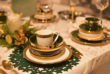 Festive New Year's table. New Year
