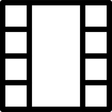 Frame Film Video Grid Thin Line Edit, Editing Icon