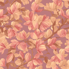 Seamless repeating pattern of flowers