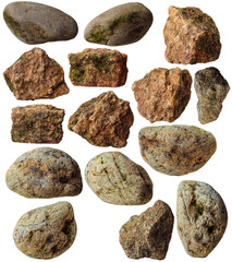 collection of different types of rocks