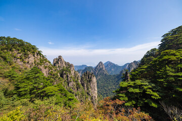 Natural scenery of Huangshan Scenic Area in Anhui Province