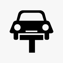 Car lift icon. Car service. Garage. Vector icon