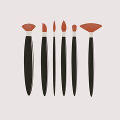 Set of hand drawn brushes.
