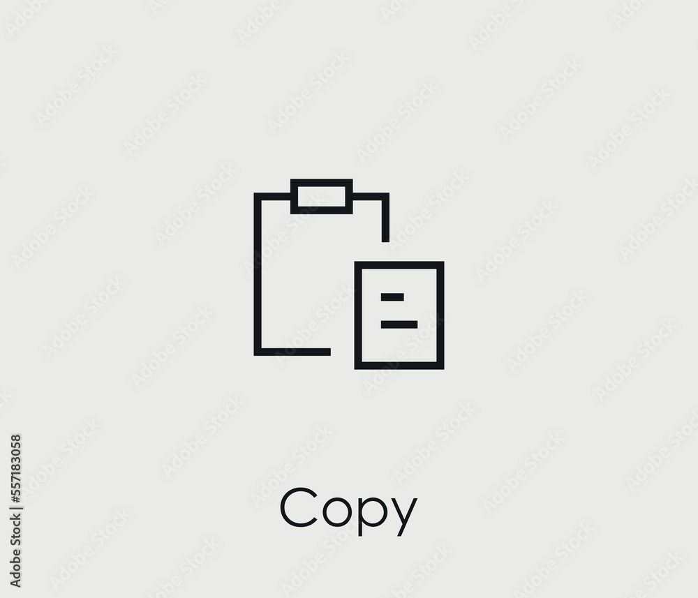 Poster copy vector icon. editable stroke. symbol in line art style for design, presentation, website or mob