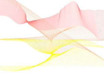 Abstract geometric background with liquid shapes. Background design with curved lines for poster, Background Line Art With Full Color And Gradation Texture to Backdrop Concept