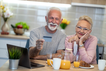 Senior couple at home