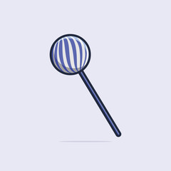 Lollipop candy cartoon icon illustration.