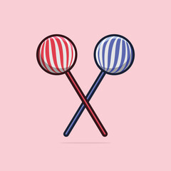 Lollipop candy cartoon icon illustration.
