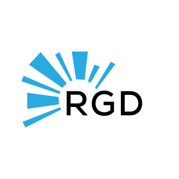 RGD letter logo. RGD blue image on white background and black letter. RGD technology  Monogram logo design for entrepreneur and business. RGD best icon.
