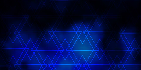 Dark BLUE vector texture with triangular style.