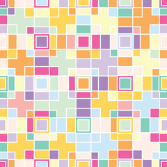 Seamless pattern with colorful cubes