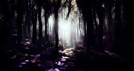 Atmospheric dark grim forest  (Pack of 100+ illustrations) in 4K. Generative AI. High quality 