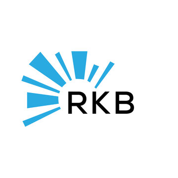 RKB letter logo. RKB blue image on white background and black letter. RKB technology  Monogram logo design for entrepreneur and business. RKB best icon.
