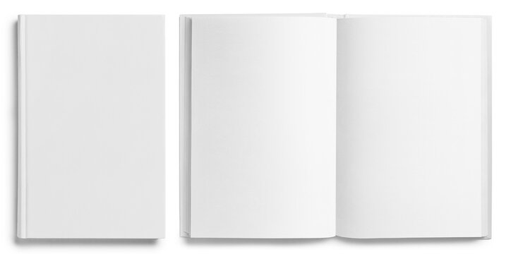 Set of closed and open books, isolated on white background - Powered by Adobe