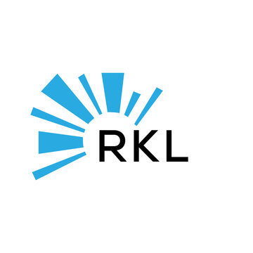 RKL letter logo. RKL blue image on white background and black letter. RKL technology  Monogram logo design for entrepreneur and business. RKL best icon.
