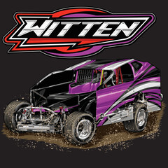 dirt race isolated on white background for poster, t-shirt print, business element, social media content, blog, sticker, vlog, and card. vector illustration. © wendy