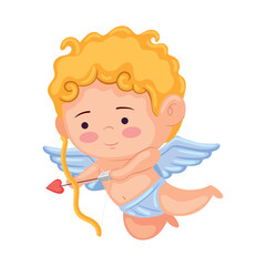 cupid angel with arch